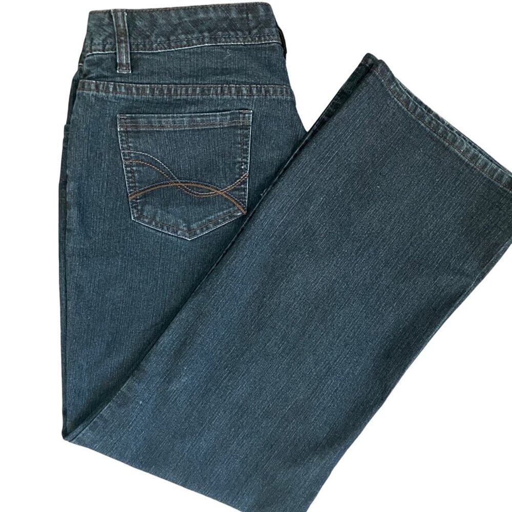 Women's Dark Blue Wide Leg Jeans - Classic Flare